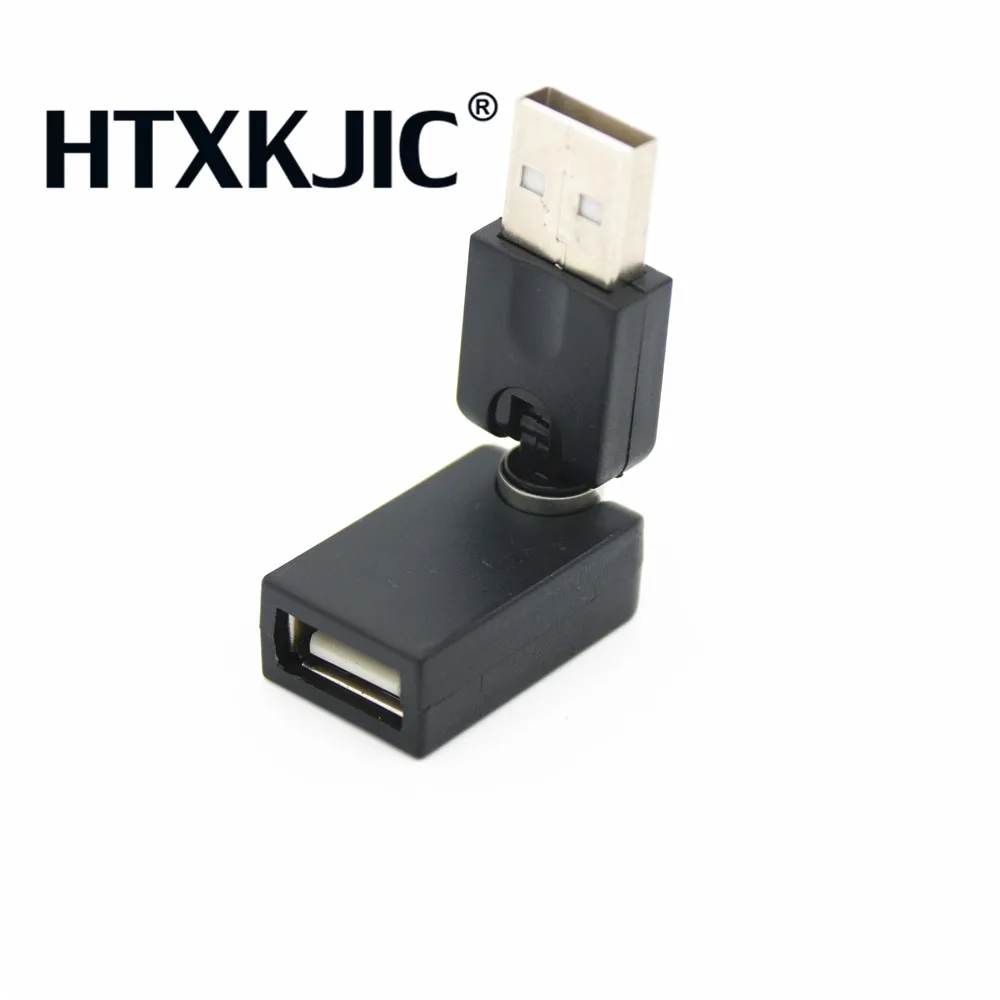 New USB 2.0 Male To USB Female 360 Degree Rotation Angle Extension cable Adapter Hot