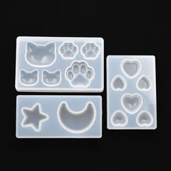 SNASAN Cat Paw Claw Heart Moon Star Silicone Mold Handmade DIY Jewelry Making Epoxy Resin Silicone Casting Mould