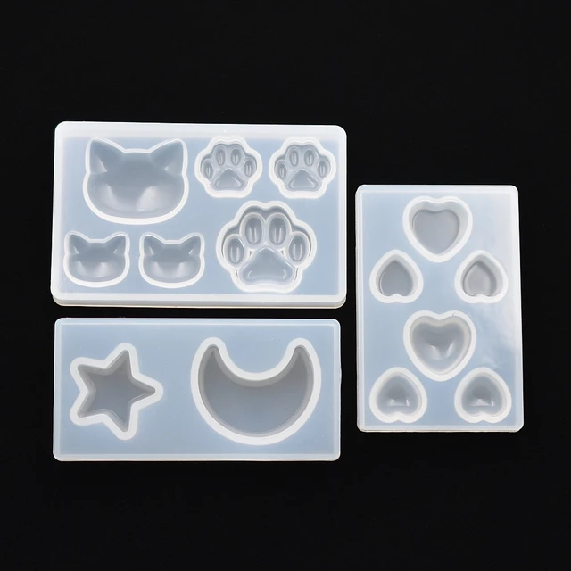 SNASAN Cat Paw Claw Heart Moon Star Silicone Mold Handmade DIY Jewelry Making Epoxy Resin Silicone Casting Mould