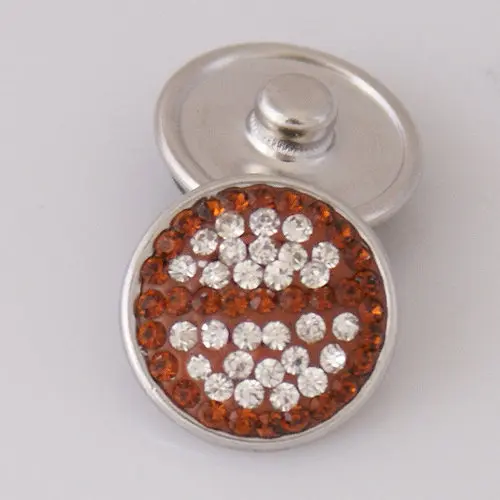 Hot Round stop sign 18MM Rhinestone&clay manual snap buttons Shambala snap buttons fit DIY 18mm snap jewelry wholesale