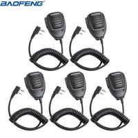 5pcs Original BaoFeng UV-5R Handheld Microphone Speaker Mic PTT for Baofeng Walkie Talkie Portable UV5R Plus BF-888S UV B6 Radio