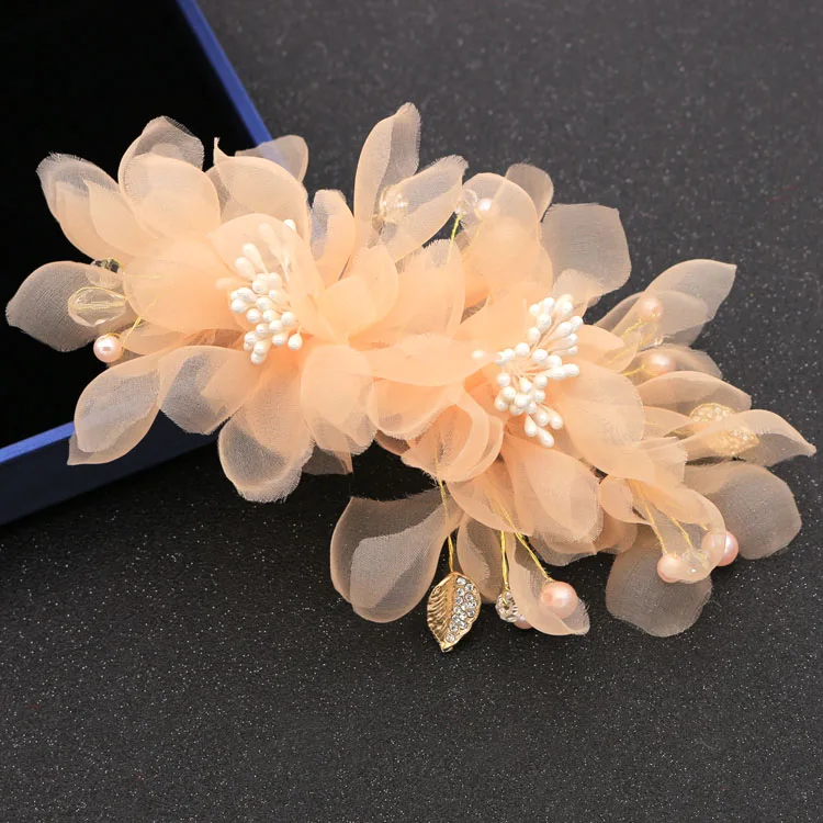 Coiffure en perles pour mariée, accessoires pour cheveux, peigne, fasciateur pour mariage, fleurs, peigne