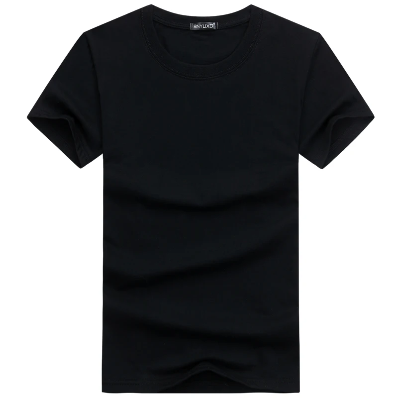 BINYUXDHot Sale high quality fashion T Shirt large size Men T-Shirt Short Sleeve Solid Casual Cotton Tee Shirt Summer Clothing