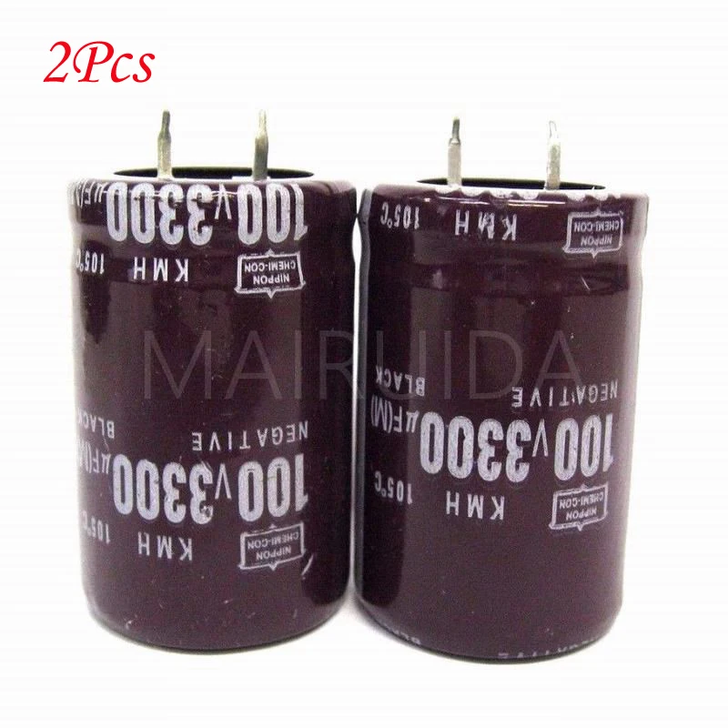 2Pcs Electrolytic Capacitors 100V 3300uF Volume 30x40 mm 3300uF 100V