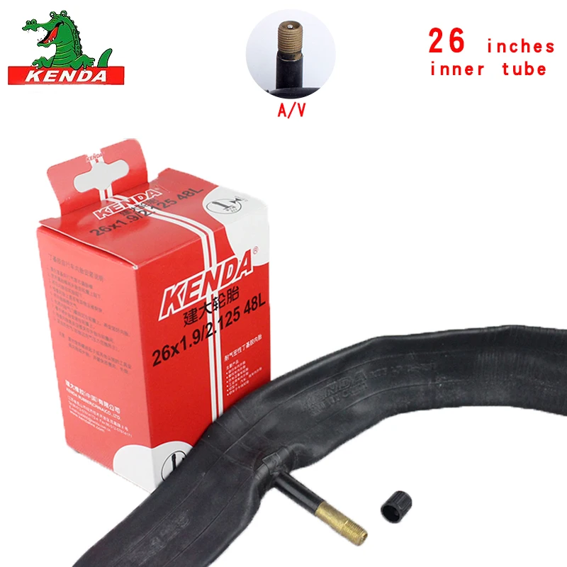 Kenda Bicycle Inner Tube Mountain Bike Tube Tires 26*1.5 1.75 1.95 2.125 S/V F/V Cycling Bicycle parts butyl rubber Inner Tube