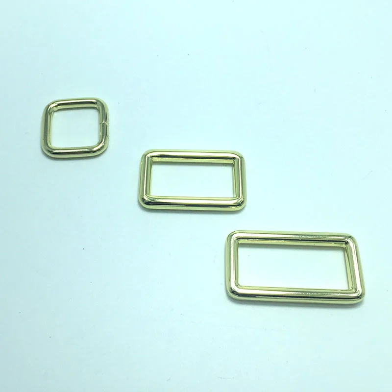 10pcs 1.5 inch alloy rectangle Rings buckles split rectangle loop rings Golden