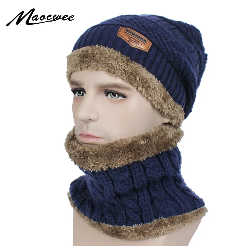 

2018 зимняя шапка для женщин и мужчин, модная плотная теплая вязаная зимняя шапка с однотонной подкладкой, наборы шапочек, шляп, шарфов, комплекты, Новинка