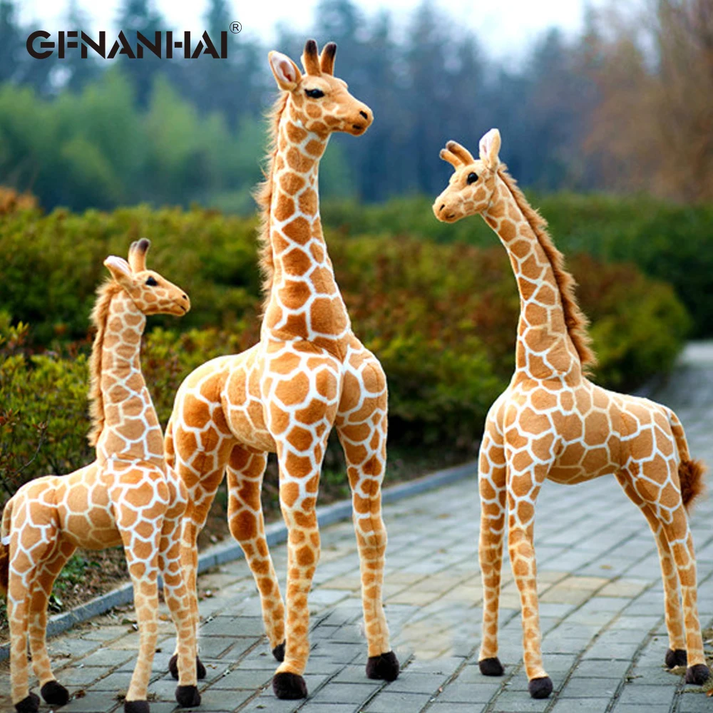 1pc 100/120cm Giant Size Cute Simulation Giraffe Plush toy Stuffed Soft Animal Dolls for Children Home Decor Birthday Gift