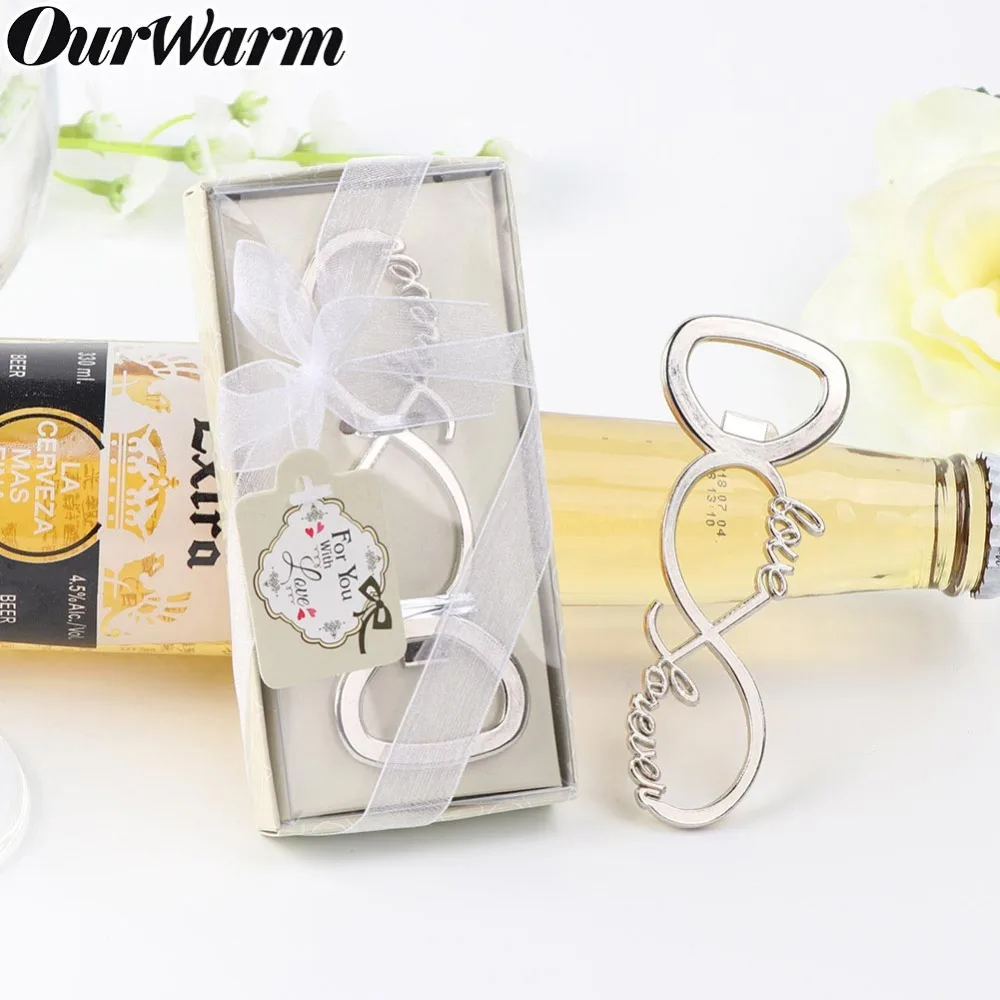 OurWarm 12 PCS Wedding Decoration Wedding Souvenirs For Guest Beer Bottle Opener Gift With Favor Box For Wedding Party Supplies