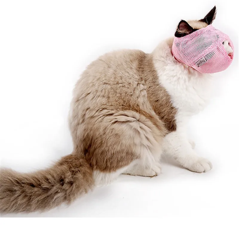 Breathable Mesh Cat Anti Bite Muzzles Cat Travel Tools Bath Beauty Grooming Supplies Cat Bathing Bag Bathing Pet Supplies