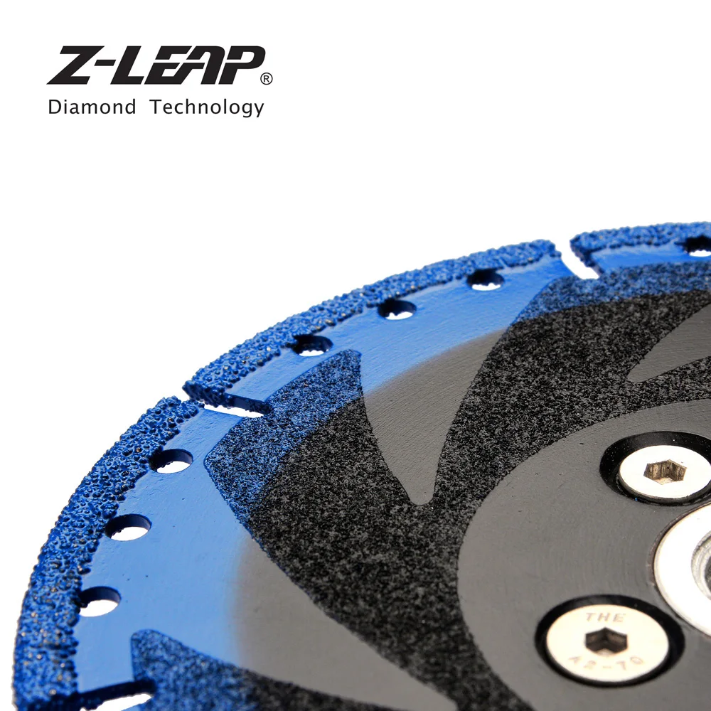 Z-LEAP 5 "125 มิลลิเมตรสูญญากาศ Brazed เพชรตัด 5/8-11 หรือ M14 หน้าแปลน Multi อเนกประสงค์กู้ภัยบดล้อ