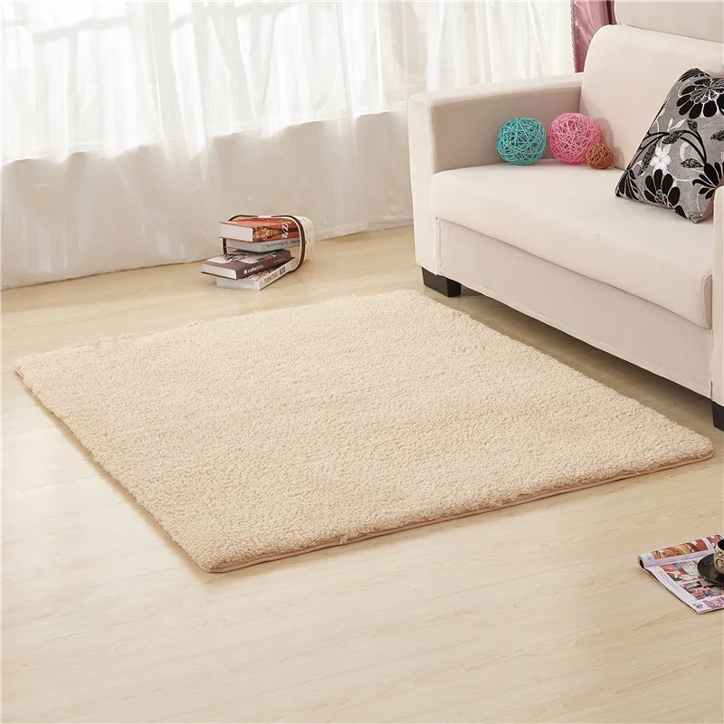 Plush Shaggy 120*160cm Floor Carpet for Living Room Bedroom Winter Warm Floor Rugs Bedside Mat Child Play Mat Kids Crawling Pad