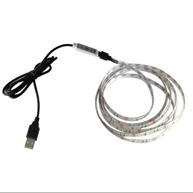 

USB LED Strip PC 5V SMD 2835 RGB 5 V No Waterproof 50CM 1M 2M USB LED Light Strip Lamp Tape Diode Ribbon Flashlight TV Backlight