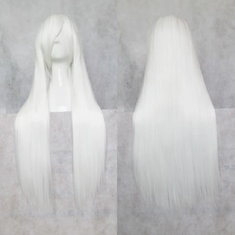 Suigintou Wigs 80cm White Long Straight Hair Cosplay Costume Wig + Wig Cap