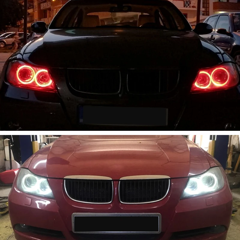 2Pcs 80W Error Free LED Angel Eyes Marker Lights Bulbs For BMW E39 E53 E60 E61 E63  E65 E66 E87 525i 530i xi 545i X3 M5 X5 00-09