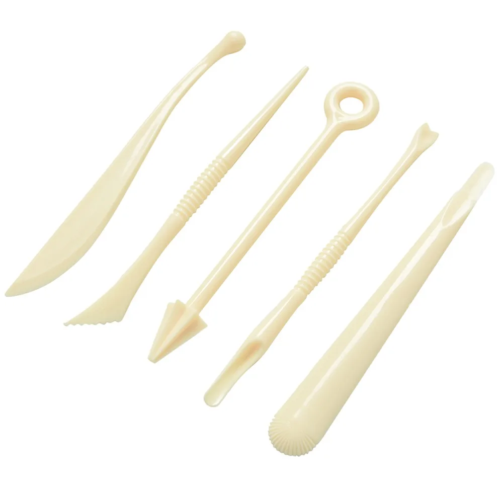 5 Pcs/Set Polyform Sculpey Oven Bake Plastic Tools Set For Shaping Children Babies Polymer Clay Tools Kids Christmas Halloween