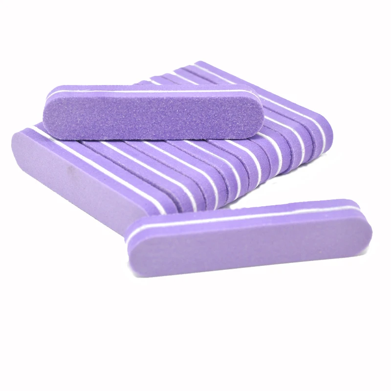 N64.Polish boarder Ponçage violet, petite éponge, lime à ongles, 100/180 professionnel, poulet, outils de lime à ongles, 10 pièces