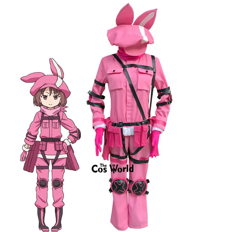 

Alternative Gun Gale Online Kohiruimaki Karen Llenn Coat Pants Uniform Outfit Anime Cosplay Costumes