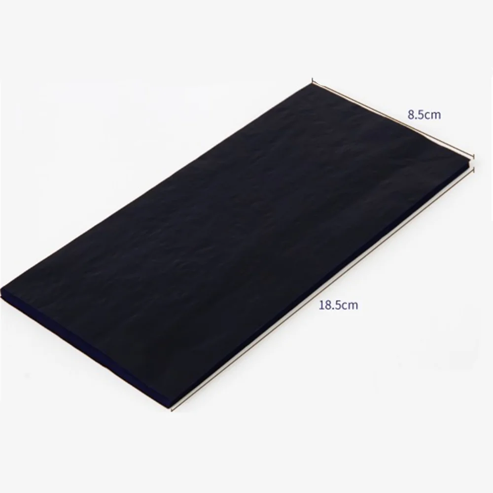 100 pcs/box 9370 48K 8,5 cm X 18,5 cm Blau Carbon Schablone Transfer Papier Doppelseitige Hand pro Kopierer Tracing Hectograph Repro