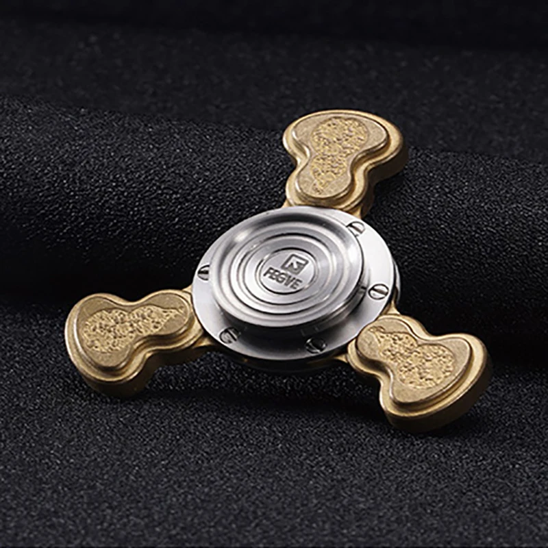 

FEGVE Fidget Spinner Hand Spinner Finger Spinner Metal Pure Copper and Titanium EDC DIY Assembly Stress Handspinner Toy FG26