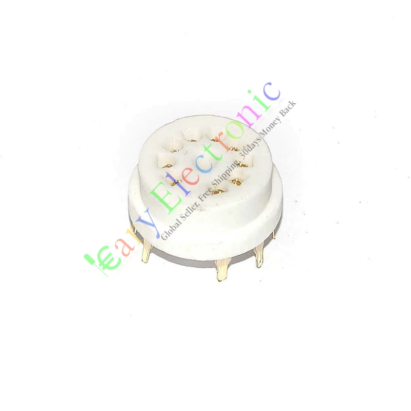 Оптовая и розничная продажа, 8 шт., 9-контактная печатная плата, золотая керамика, разъем VACCUM TUBE для 12AU7 12AX7B ECC83 6D58, радио, бесплатная доставка