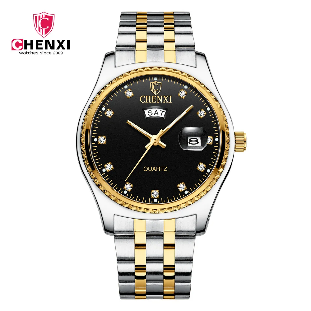 Chenxi Brand Women Luxury Quartz Watch Lady Golden Stainless Steel Watchband High Quality Casual Waterproof Watch Gift For Girl