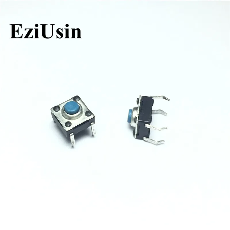 

EziUsin 100pcs 6*6*4.5 Waterproof Blue Botton PCB Keyboard Light Touch Micro Switch Mini Touch Button Keys Interrupteur 6.2*6.2