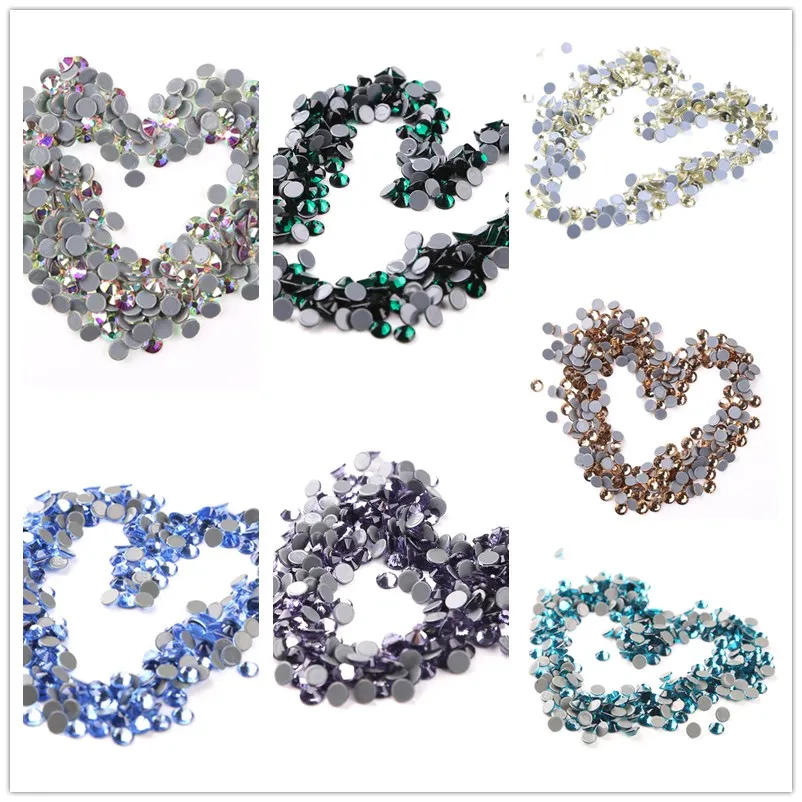 Glitter SS20 10 Packs Color High Quality Hot Fix Rhinestone Crystal Stones Flatback Rhinestoens For Clothes Bag Shoes Decoration