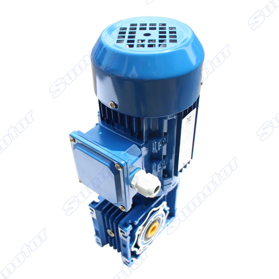 0.18kW 1/4HP AC 220V 380V three 3-phases one-phase worm gear motor low speed Industrial Stir Mixing Lifting and Honey extractor