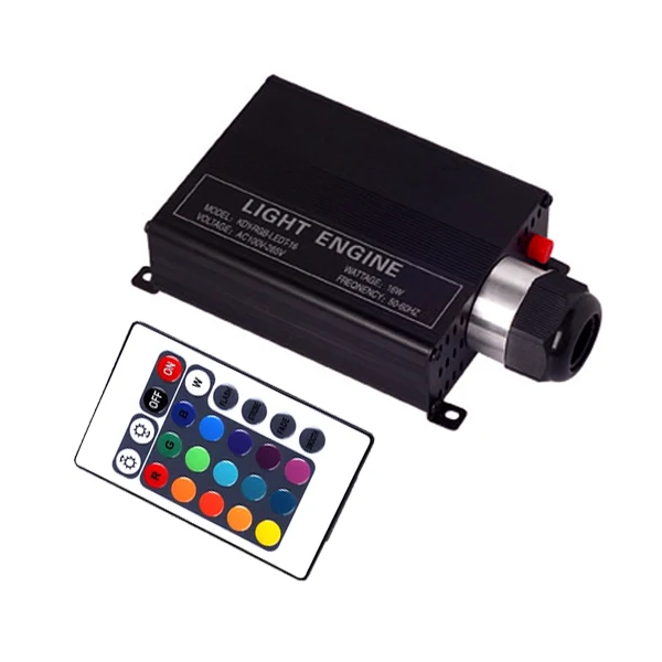 24Key RF Remote RGB LED Light Engine 16W Fiber Optic led light engine Optic Fiber Lights Driver AC100-265V input