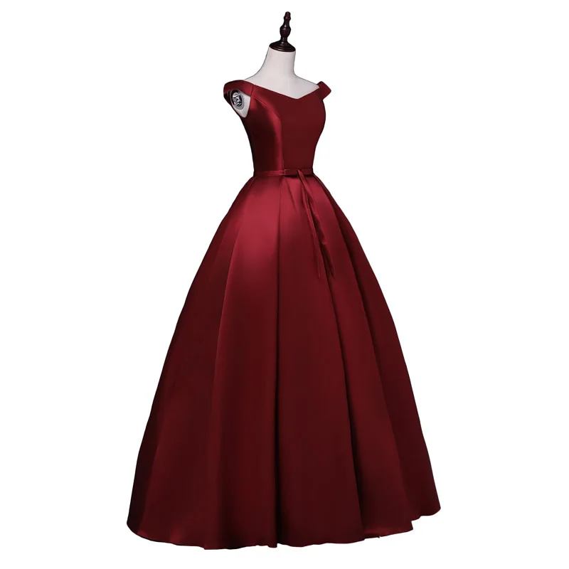 FADISTEE 2018 new arrive party prom dress Vestido de Festa ball gown satin lace-up bow long style dress