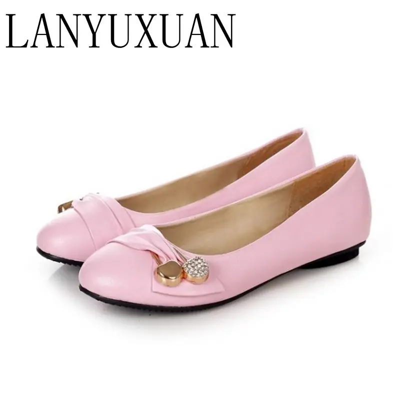 New Small Big Size 30-47 Ladies Spring Autumn Leisure Low Heels Shoes Women Sweet Causal Solid For Girls 08-2