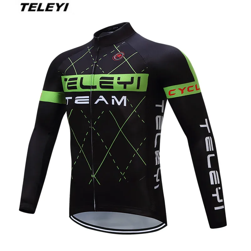 2019 Green Bike Long jersey Men Cycling clothing Spring Autumn Male MTB Ropa Ciclismo Wear Maillot Long Sleeve Shirts