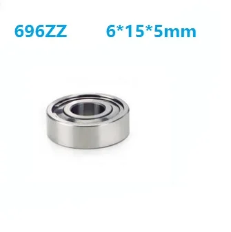 

100pcs/lot 6x15x5mm 696ZZ 696Z 696 ZZ Z Bearing 6*15*5mm Cover Deep Groove Ball Bearings Miniature bearing