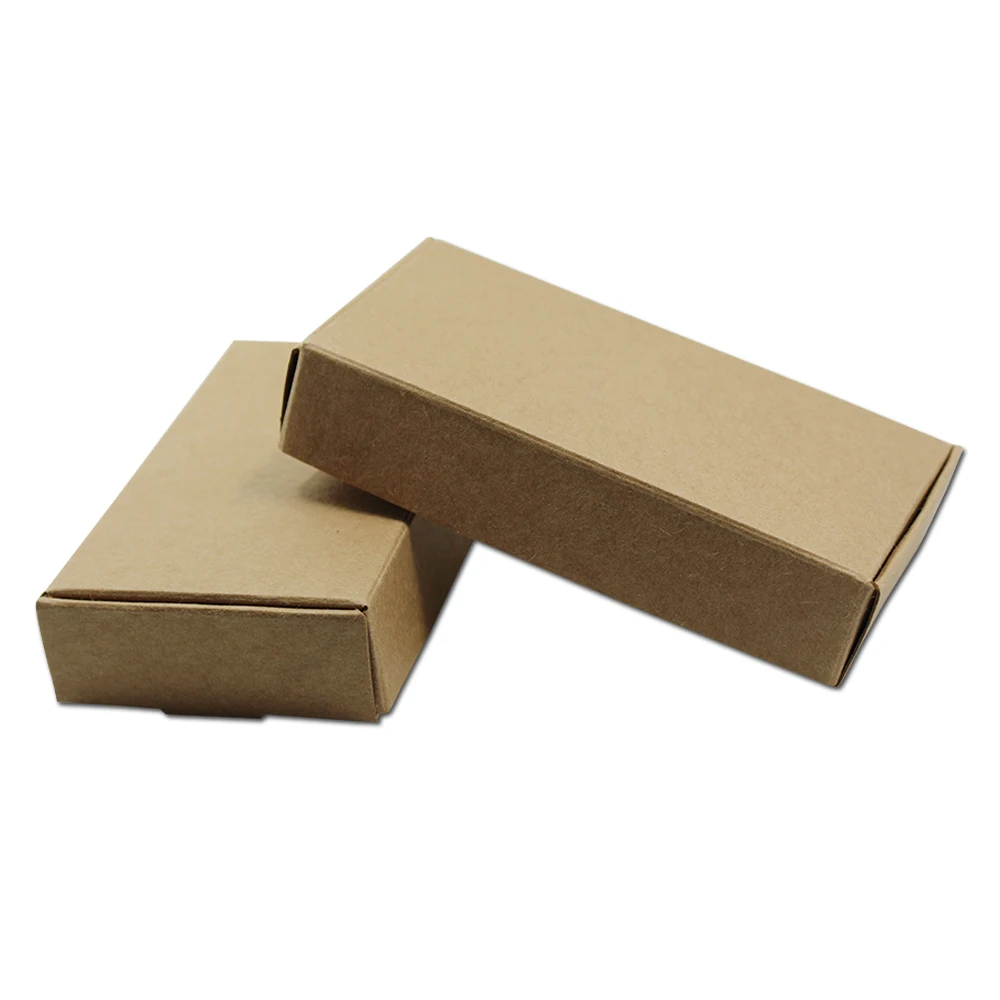 

150Pcs Brown Kraft Paper Box Handmade Paperboard Cardboard DIY Craft Candy Soap Chocolate Supply 7 Size