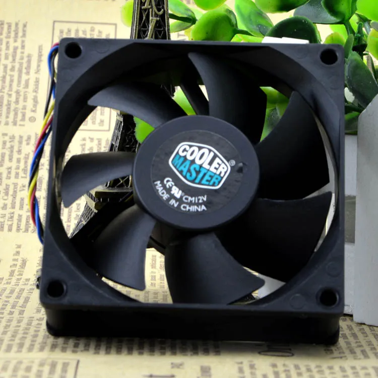 Free Shipping Original CoolerMaster A8025-42RB-61P-P1 12V 0.54A 8CM four wire PWM fan thermostat