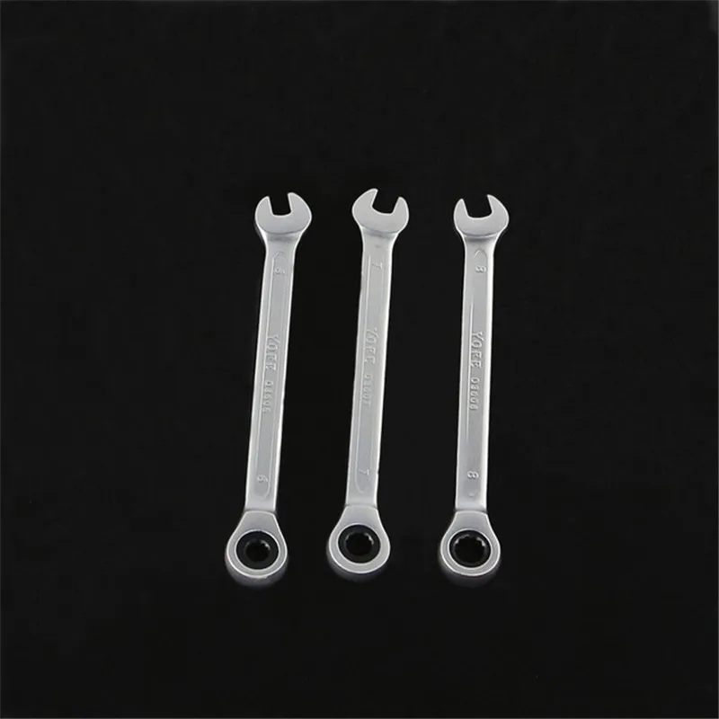 6,7,8mm Ratchet  wrench Combination Spanners Pocket Wrench Set kit  Hand Tools  a Set of keys wrenches chave catraca D6108