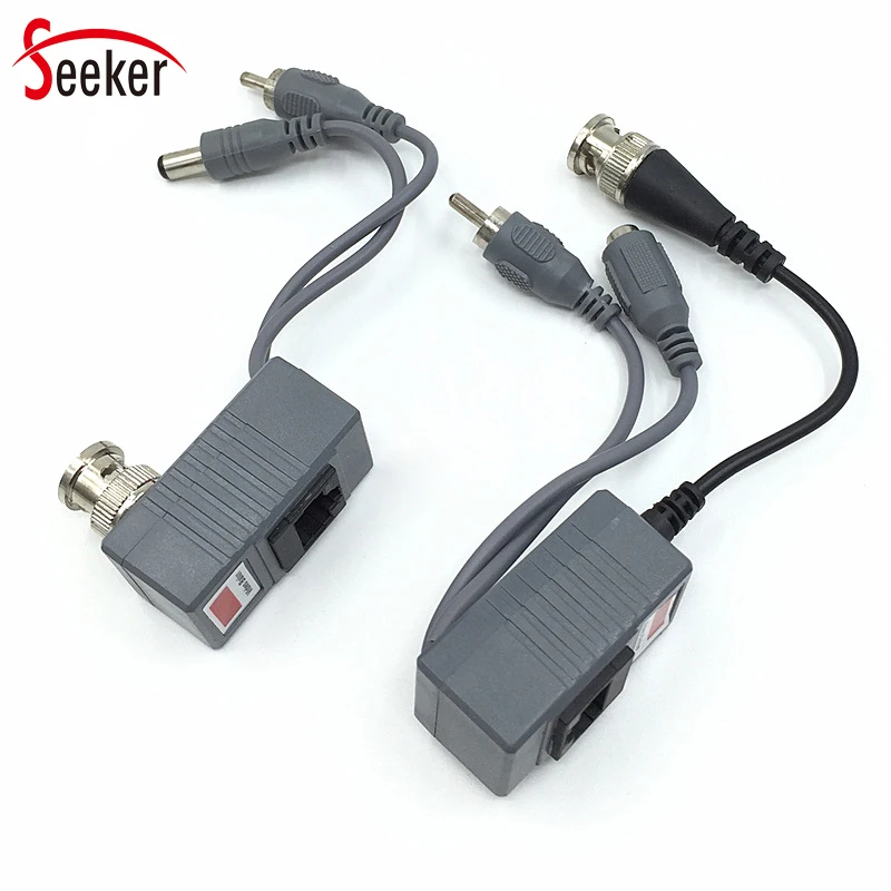 2 sztuk/1 para CCTV części bezpieczeństwa poe mocy Audio wideo 3 w 1 moc wideo 2 w 1 pasywny Transceiver wideo Balun Coax Rj45 Balun