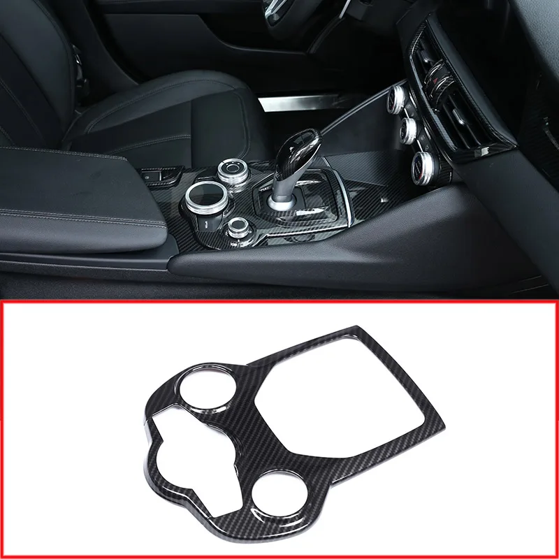 

Carbon Fiber Style ABS Car Interior Center Console Gear Shift Panel Trim For Alfa Romeo Giulia Stelvio 2016-2018 Car Accessories