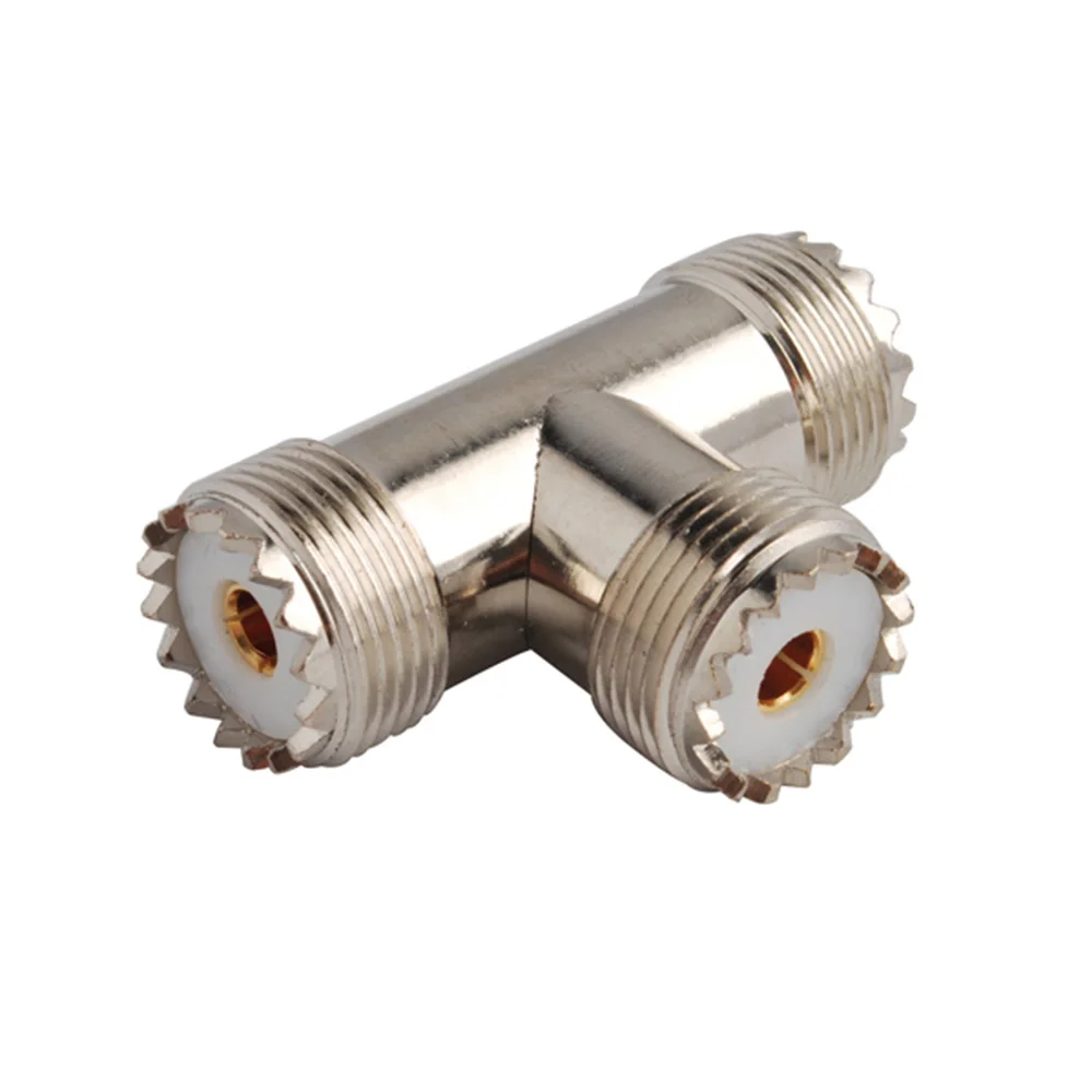 Eightwood 5 قطعة UHF راديو السيارة هوائي محول UHF جاك أنثى إلى UHF جاك موصل سالب 2 طريقة "T" نوع النسخة البريطانية SO-239