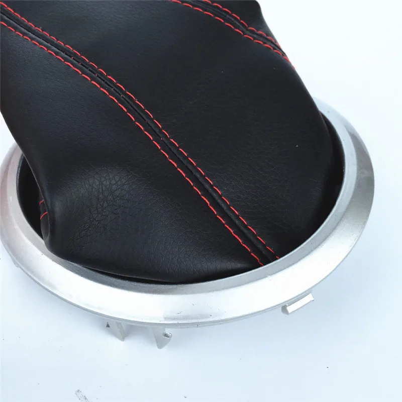 Black Leather Gear Shift Knob Lever Gaiter Boot Case for Suzuki Swift MK2 2005 2006 2007 2008 2009 2010 Dust Cover Collar Frame