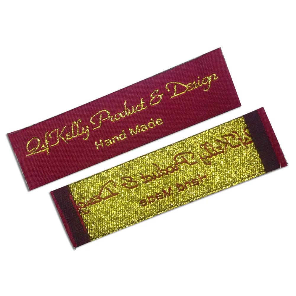 Customized Persionalized Logo Woven Labels For Clothing Sew Name Tags For Clothes Custom Woven Label Garment Fabric Tag For Gift