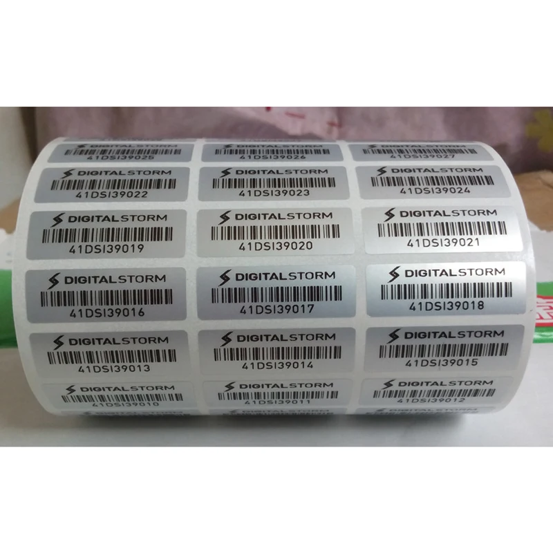 

Custom private design brand logo barcode label printing adhesive label sticker