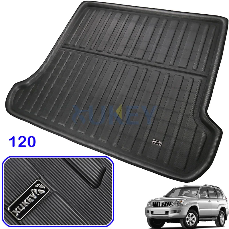 Boot Mat Rear Trunk Cargo Fit For Toyota Land Cruiser Prado J120  2003-2009 Tray Liner Floor Carpet 2004 2005 2006 2007 2008