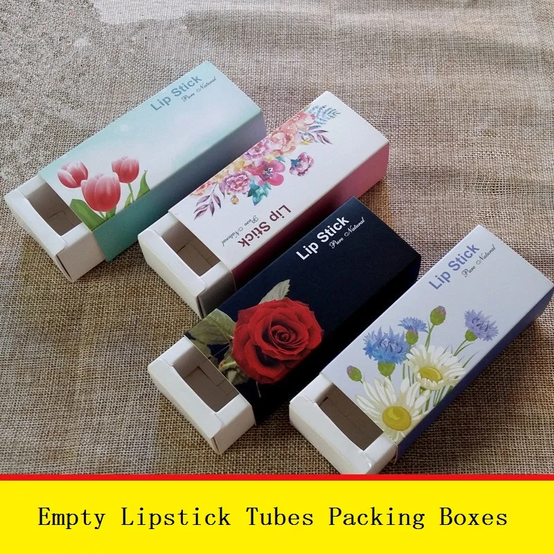 200pcs/lot DIY Various Lip Packing Boxes, Empty Lipstick Tubes Packing Boxes, Colorful Elegant Lip Packing Box