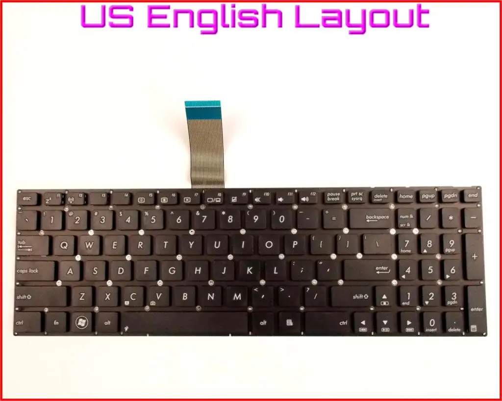 New Keyboard US English Version for ASUS S550 S550CM S550CB S550C S550CA D552C X552E A550VB A550C A55C Laptop No Frame