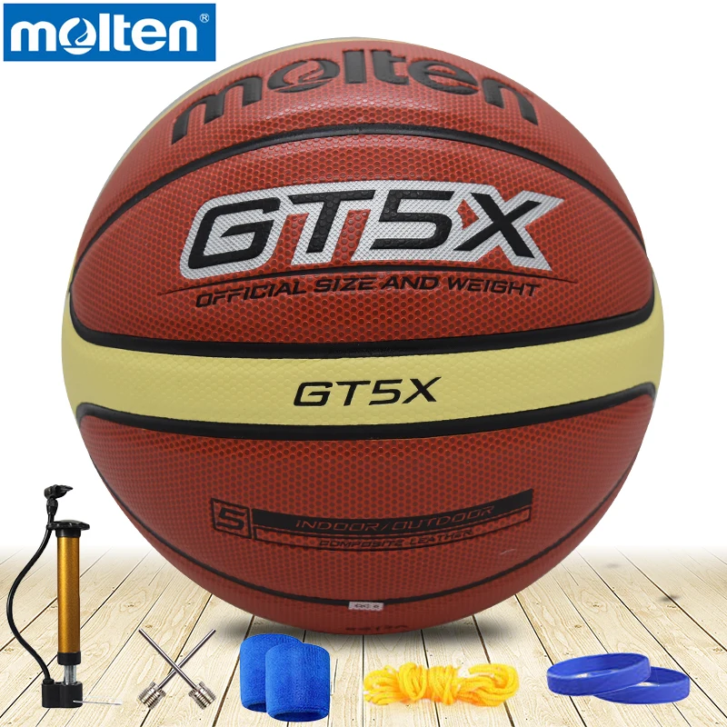 original molten basketball ball GT5X BGT5X 2017 NEW High Quality Genuine Molten PU Material Official Size 5 indoor Basketball