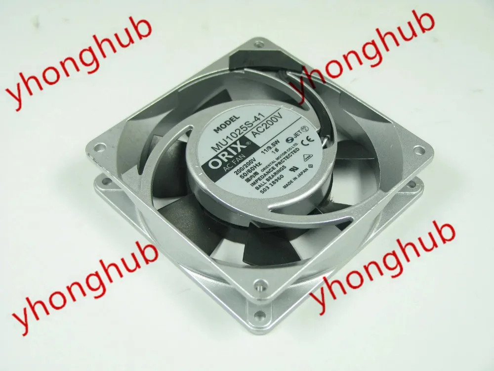 

ORIX MU1025S-41 AC 200V 11/9.5W 100x100x25mm Server Cooling Fan