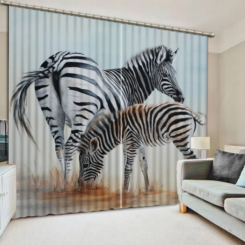 

customize photo curtains 3d for living room bedroom window kids room curtains girls zebra blackout curtains