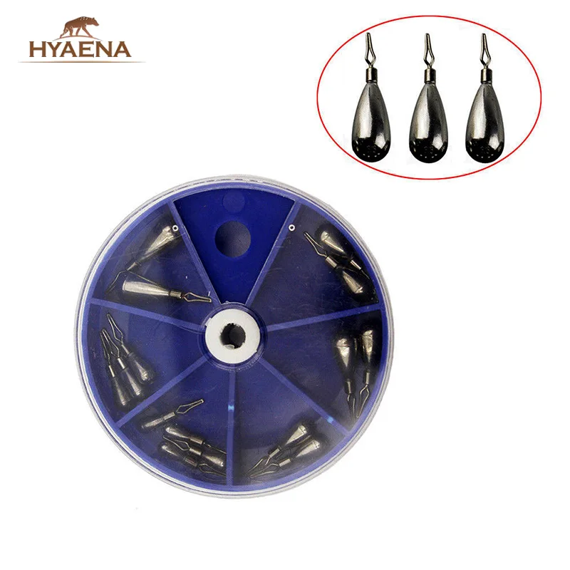 Hyaena 15pcs/Round Box Fishing Tungsten Sinker Drop Shot Weight Saltwater Downshot Weight